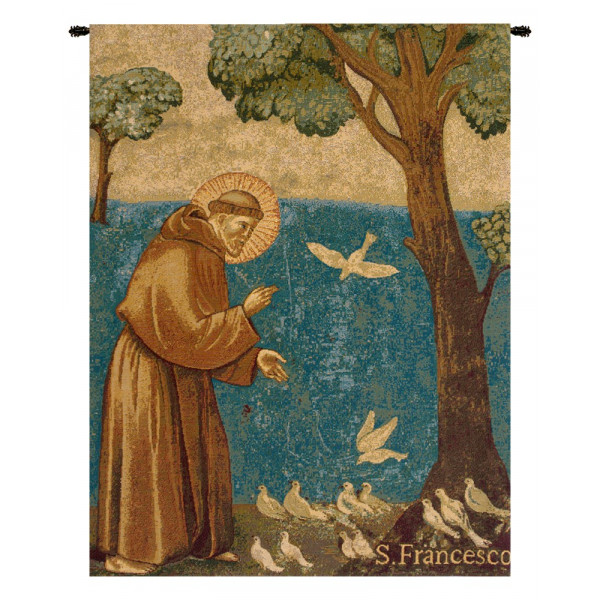 Купить Гобелен Святой Франциск, проповедь птицам