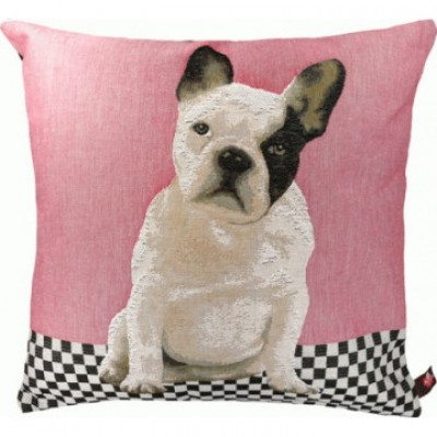 Подушка декоративная Собака (розовый)