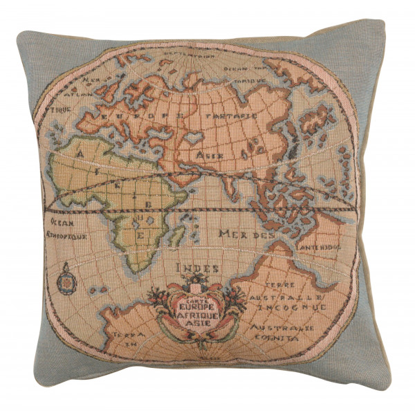 Купить Подушка декоративная Карта Европы Азии и Африки
