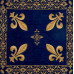 Подушка декоративная Флер де Лис (синий)