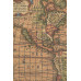 Гобелен Старая карта мира (красный)